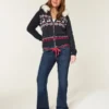 Low-Rise Dark Wash Red Tie Waist Bootcut Jeans Low-Rise Dark Wash Red Tie Waist Bootcut Jeans