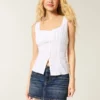 Low-Rise Denim Mini Skort