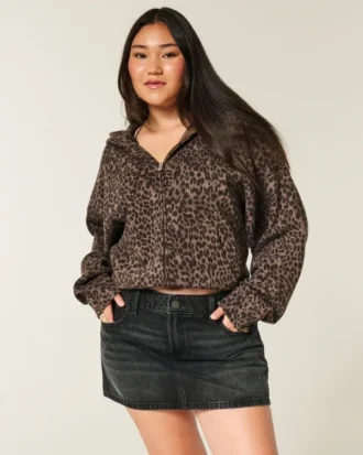 Low-Rise Denim Mini Skort