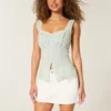 Low-Rise Denim Mini Skort