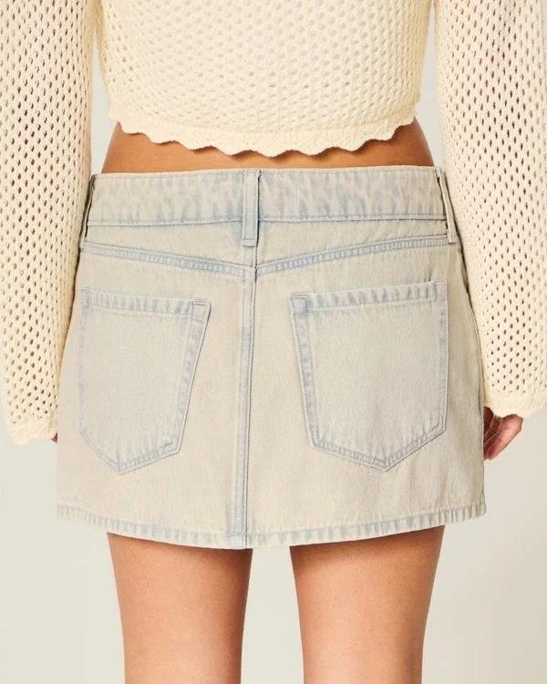 Low-Rise Denim Mini Skort Low-Rise Denim Mini Skort
