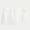 Low-Rise Denim Mini Skort