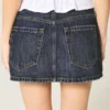 Low-Rise Denim Mini Skort