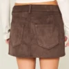 Low-Rise Faux Suede Mini Skort Low-Rise Faux Suede Mini Skort