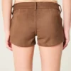 Low-Rise Faux Suede Shortie Shorts