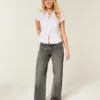 Low-Rise Grey Baggy Jeans