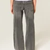 Low-Rise Grey Baggy Jeans