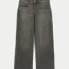 Low-Rise Grey Baggy Jeans