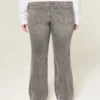 Low-Rise Grey Bootcut Jeans