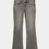 Low-Rise Grey Bootcut Jeans