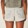 Low-Rise Light Wash Denim Mini Shorts