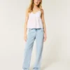 Low-Rise Light Wash Loose Jeans