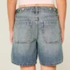 Low-Rise Medium Wash Adjustable Waistband Baggy Jort Low-Rise Medium Wash Adjustable Waistband Baggy Jort