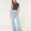 Low-Rise Medium Wash Baggy Jeans