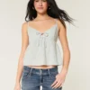 Low-Rise Medium Wash Denim Shortie Shorts