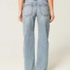 Low-Rise Medium Wash Loose Jeans