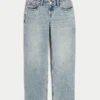 Low-Rise Medium Wash Loose Jeans