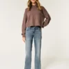 Low-Rise Medium Wash Relaxed Straight Jeans