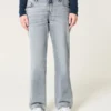 Low-Rise Medium Wash Relaxed Straight Jeans