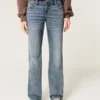 Low-Rise Medium Wash Relaxed Straight Jeans
