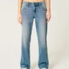 Low-Rise Medium Wash Relaxed Straight Jeans