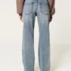 Low-Rise Medium Wash Relaxed Straight Jeans