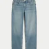 Low-Rise Medium Wash Relaxed Straight Jeans