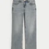 Low-Rise Medium Wash Relaxed Straight Jeans