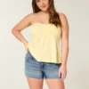 Low-Rise Medium Wash Shortie Shorts