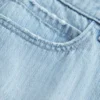 Low-Rise Railroad Stripe Denim Mini Skort
