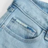 Low-Rise Ripped Light Wash Embroidered Bootcut Jeans