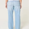 Low-Rise Ripped Light Wash Relaxed Straight Jeans Low-Rise Ripped Light Wash Relaxed Straight Jeans