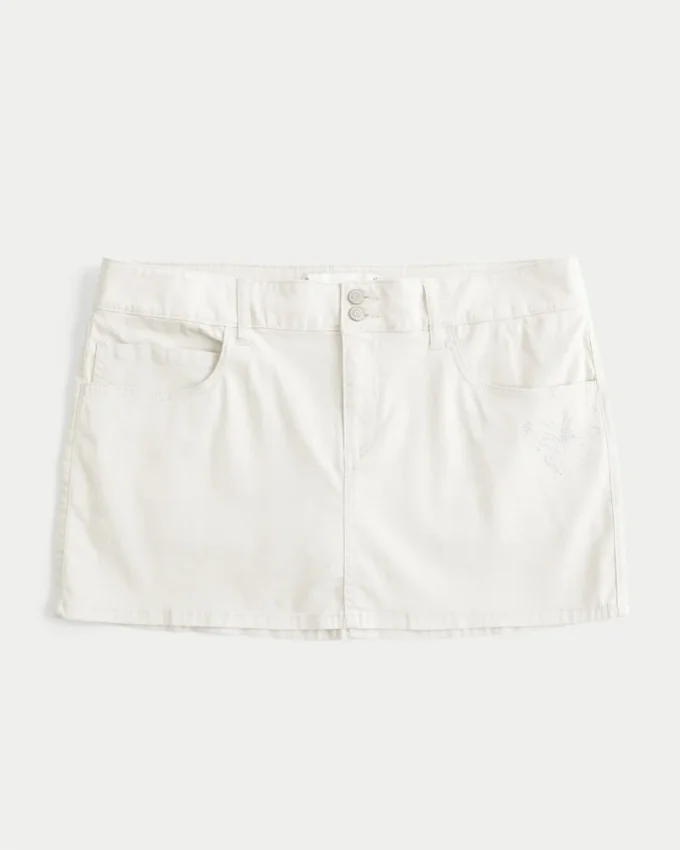 Low-Rise Shine Butterfly Twill Mini Skort Low-Rise Shine Butterfly Twill Mini Skort