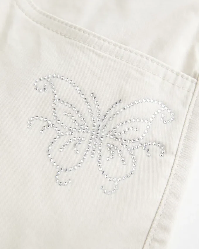 Low-Rise Shine Butterfly Twill Mini Skort Low-Rise Shine Butterfly Twill Mini Skort