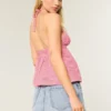 Low-Rise Star Embroidered Denim Mini Skort