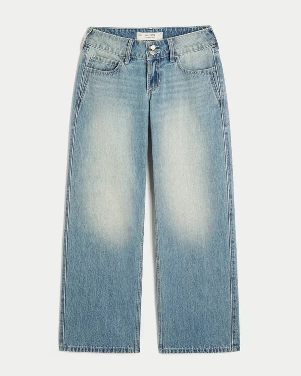 Low-Rise Y2K Medium Wash Baggy Jeans Low-Rise Y2K Medium Wash Baggy Jeans