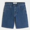 Medium Wash Baggy Denim Shorts