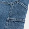 Medium Wash Baggy Painter Denim Shorts