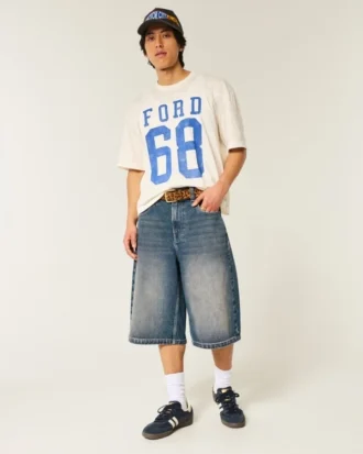 Medium Wash Denim Half Pants