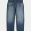Medium Wash Eagle Graphic Skater Baggy Jeans Medium Wash Eagle Graphic Skater Baggy Jeans