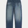 Medium Wash Eagle Graphic Skater Baggy Jeans Medium Wash Eagle Graphic Skater Baggy Jeans