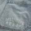 Medium Wash Hollywood Graphic Skater Baggy Jeans Medium Wash Hollywood Graphic Skater Baggy Jeans