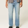 Medium Wash Straight Jeans