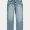 Medium Wash Straight Jeans