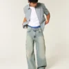 Medium Wash Super Baggy Painter Jeans