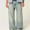 Medium Wash Super Baggy Painter Jeans