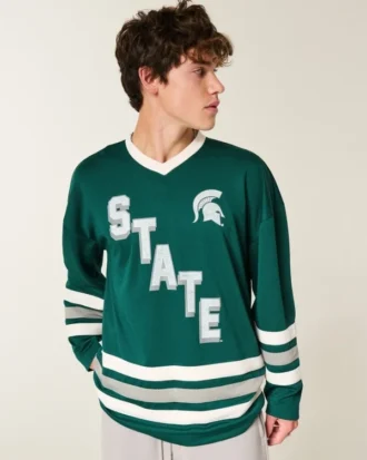 Michigan State University Spartans Graphic Hockey Jersey