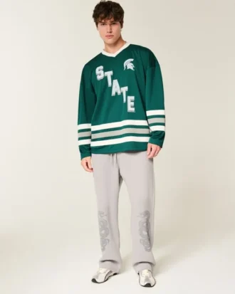 Michigan State University Spartans Graphic Hockey Jersey