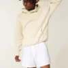 Mid-Thigh Linen-Blend Seersucker Shorts