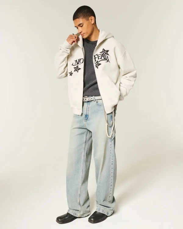 No Fear Graphic Zip-Up Hoodie No Fear Graphic Zip-Up Hoodie